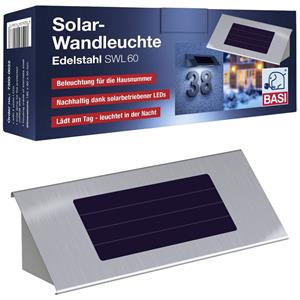 Basi SWL 60 7300-0022 Solar-Wandlampe Kaltweiß Edelstahl