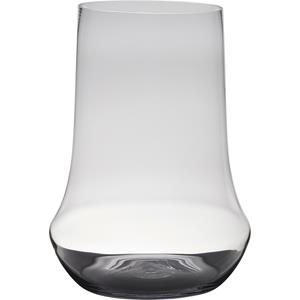 Merkloos Transparante luxe grote vaas/vazen van glas 45 x 33 cm -