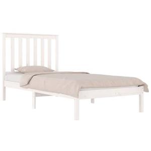 VidaXL Bedframe massief grenenhout wit 75x190 cm 2FT6 Small Single