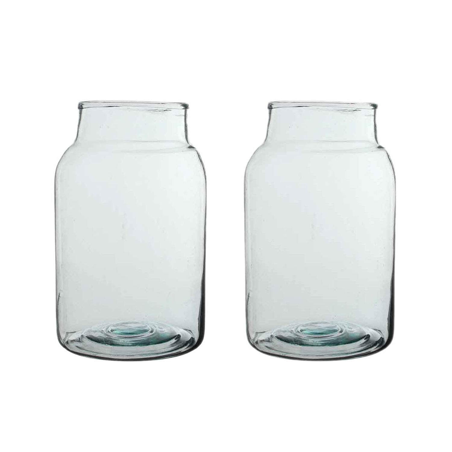 Mica Decorations Vienne Vaas - H35 X Ø21 Cm - Glas - Set Van 2 - Transparant