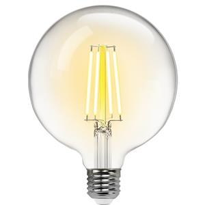 BES LED LED Lamp - Smart LED - Aigi Rixona - Bulb G125 - 6W - E27 Fitting - Slimme LED - Wifi LED + Bluetooth - Aanpasbare Kleur - Transparant Helder - Glas