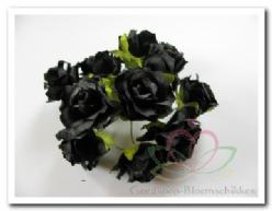 Decoflorall Mulberry roos Black Zwart Roses 3. 5cm. Pak50 Mulberry roos B