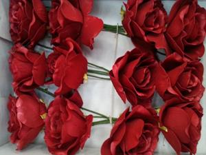 Decoflorall foamrose Sophie Rood Red 15 cm. / st foamrose Sophie