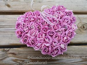 Decoflorall foam rose 4cm. 20pc zak Oudroze Lilaroze - Lightpink/Lilac Mooie kleuren