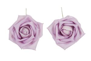 Decoflorall foam rose +/-8cm. 8 pc zak Lichtroze/Pink - Lightpink/Lilac Grote bloem