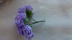 Decoflorall Mini foam roos 2, 5 cm. Purple-Paars +/- 144st zak Mini foam roos