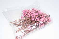 Decoflorall Mini berrie, mini bolletjes 50 gram Roze Voor corsages