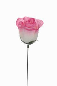 Decoflorall Rose bud Roos op draad Pinkroze Rose bud Roos