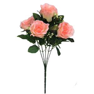 Decoflorall Rozen Bundel Sweety Rose +Gips 5 knoppen 31cm. flowerwall vuller
