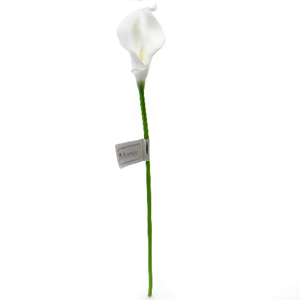 Decoflorall Calla Real Touch WIT +/- 7 cm. en 37cm lang. / st Calla Real Touch +/- 7 cm.