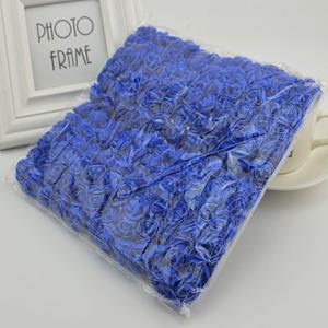 Decoflorall Mini foam roos 2, 5 cm. Donkerblauw +/- 144st zak, Mini foam roos Koningsblauw