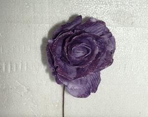 Decoflorall foamrose Sophie Sparkling Purple 15 cm. / DOOS12 foamrose Sophie