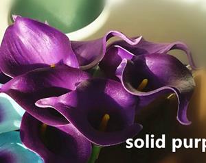 Decoflorall Calla Real Touch Purple Paars +/- 7 cm. en 37cm lang. / st Calla Real Touch +/- 7 cm.