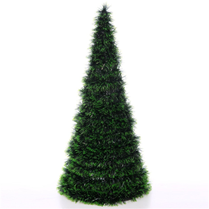 Decoflorall Dennenboom kerstboom Kunst 50 cm. TINSEL GREEN/BLACK Kunst boom