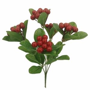 Decoflorall BERRY BUSH RED 32cm  Rode bessen Kunst Rode Bessentak Berry bush  