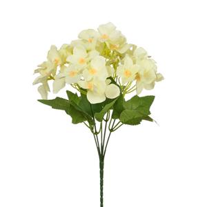 Decoflorall Hortensia 30cm HYDRANGEA BUSH Creme Zijdebloem flowerwall vuller