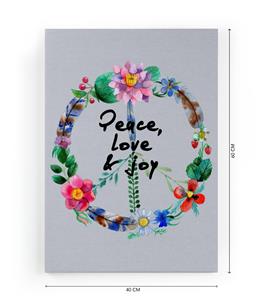 Wanddecoratie Peace Love & Joy |