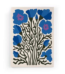 Wanddecoratie Blue Flowers |