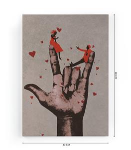 Wanddecoratie Love Hand |