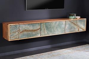 Invicta Interior TV-meubel MOUNTAIN SOUL 160cm hangend marmer steen fineer acacia hout - 43482