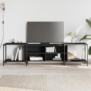 VidaXL Tv-meubel 203x37x50 cm bewerkt hout zwart