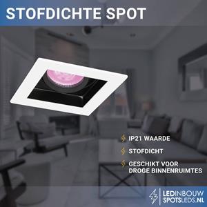 Inbouwspot Barcelona en gu10 Philips Hue white&color - wit - vierkant