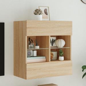 bonnevie TV-Wandschrank mit LED-Leuchten Sonoma-Eiche 58,5x30x60,5 cm vidaXL19596