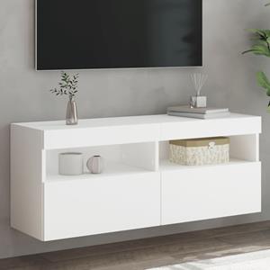vidaXL TV-Schrank TV-Wandschrank mit LED-Leuchten Weiß 100x30x40 cm (1-St)