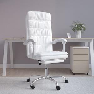 VidaXL Kantoorstoel verstelbaar kuntsleer wit