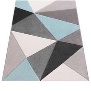Teppich 3D Dreiecke Pastell Trend Teppich, Paco Home, Rechteckig, Höhe: 16 mm