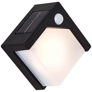 Brilliant Zwarte wandlamp Camino solar met sensor G96925/06