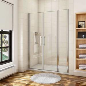 AICA Sanitaire Aica Douchedeuren 110x187cm 6mm Helder Veiligheidsglas + Antikalk P80-87e