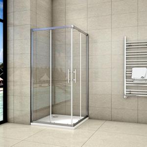 AICA Sanitaire Aica Douchedeuren 76x100x195cm 6mm Helder Veiligheidsglas + Antikalk Ci76-10