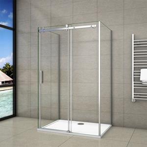 AICA Sanitaire Aica Douchedeuren 100x90cm 195cm Helder Veiligheidsglas - Anti Kalk Sk10-90