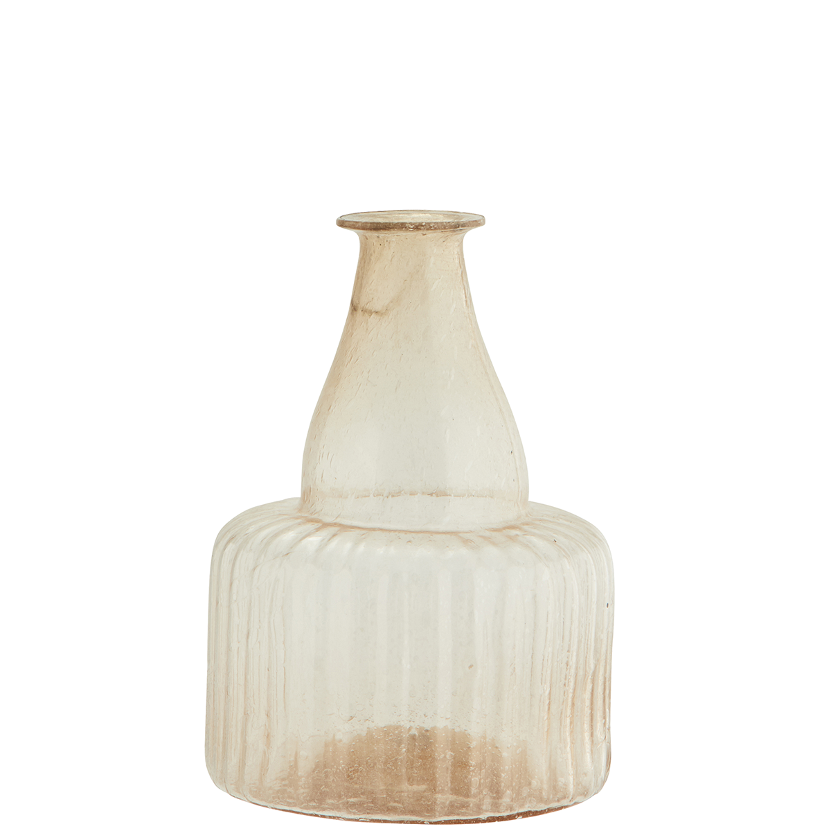 Madam Stoltz-collectie Vaas licht perzik van recycled glas