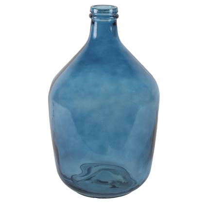 Countryfield vaas - blauw transparant - glas - XL fles - D23 x H38 cm