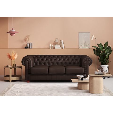Max Winzer exxpo - sofa fashion Chesterfield-bank KENT 3-zitsbank met chique capitonnage, breedte 205 cm