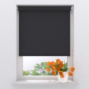 Raamdecoratie.com Rolgordijn Easy Lichtdoorlatend - Black - 40 X 190 Cm