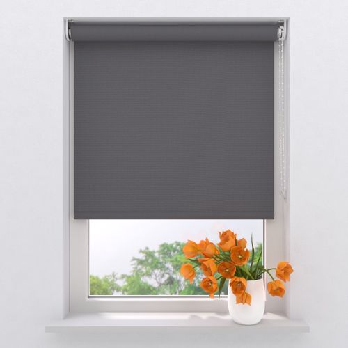 Raamdecoratie.com Rolgordijn Easy Lichtdoorlatend - Grey - 60 X 190 Cm