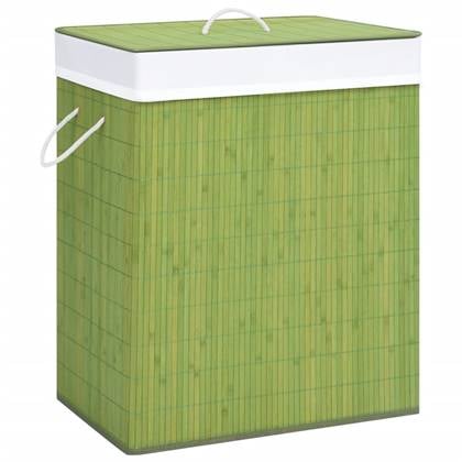 Bonnevie - Bambus-Wäschekorb mit 2 Fächern Grün 100 l vidaXL88982