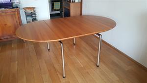 Arco by Arnold Mercks eettafel Chrome/Wood - Tweedehands