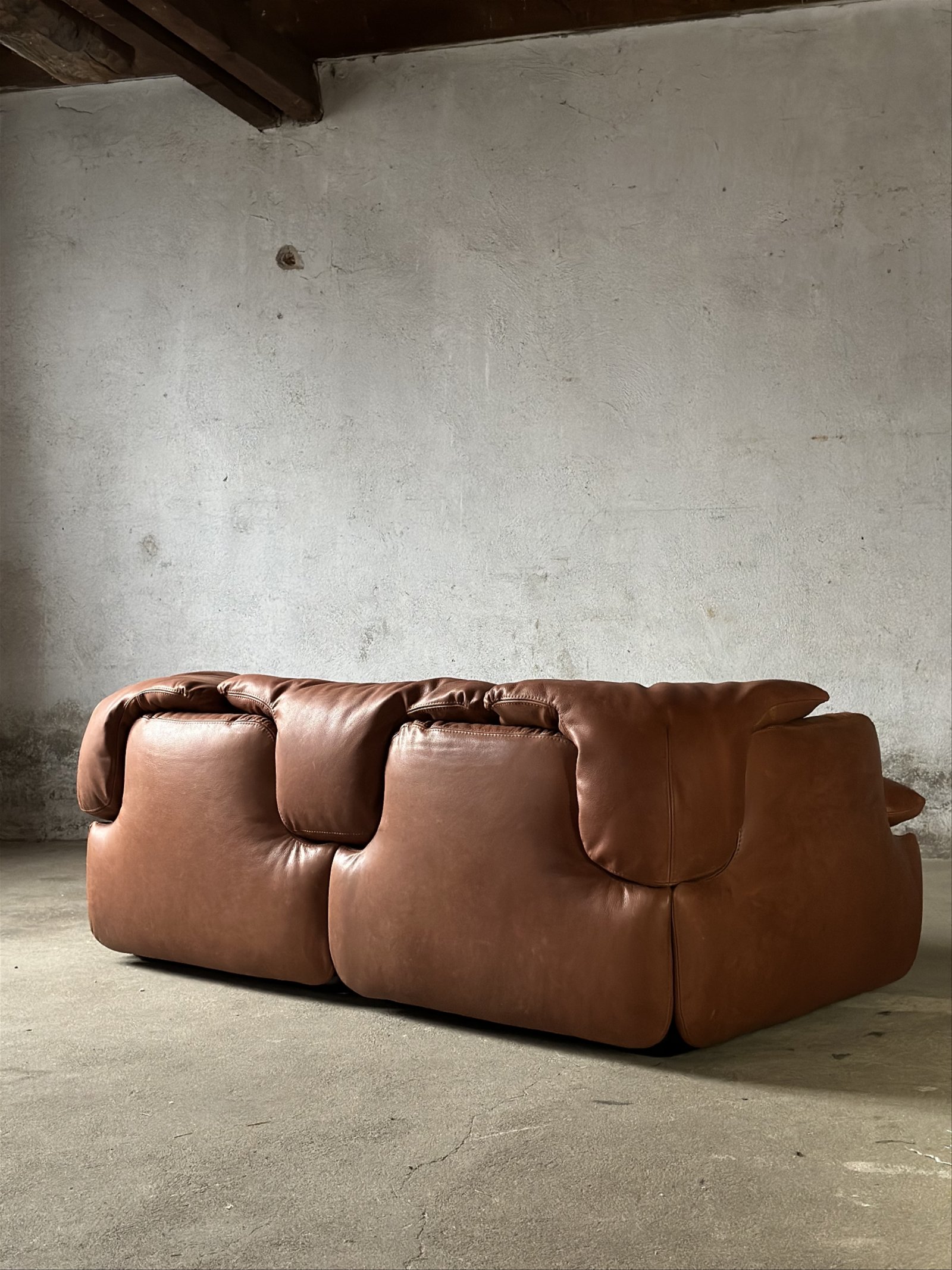 Saporiti Confidential sofa Leather/Plastic - Tweedehands