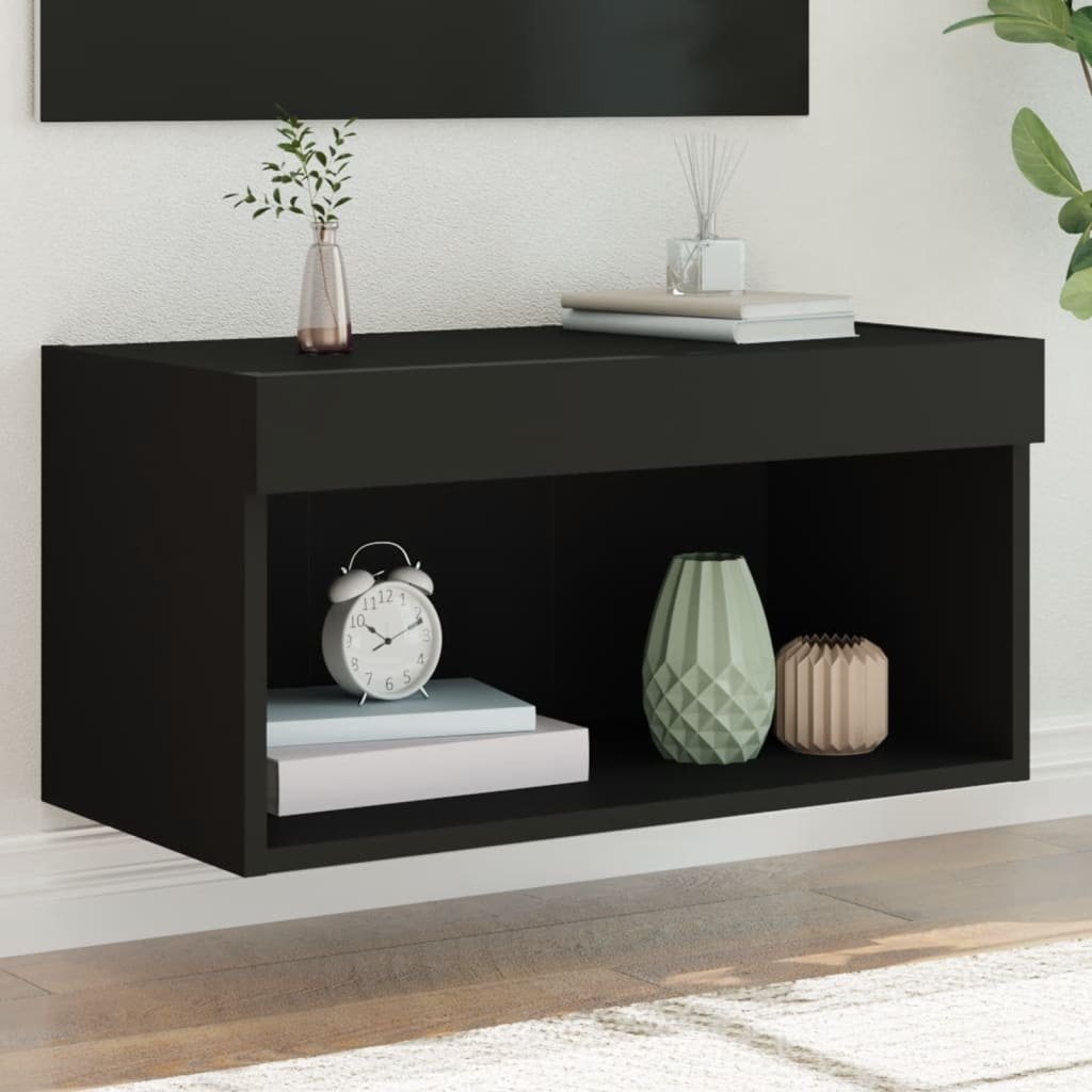VidaXL Tv-meubel met LED-verlichting 60x30x30 cm zwart