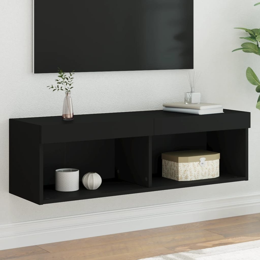VidaXL Tv-meubel met LED-verlichting 100x30x30 cm zwart