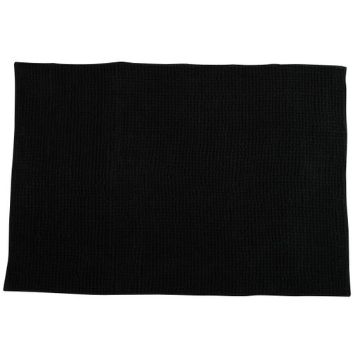 MSV Badkamerkleed/badmat Voor Op De Vloer - Zwart - 60 X 90 Cm