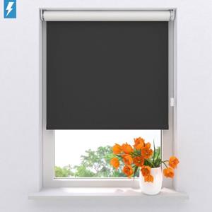 Raamdecoratie.com Elektrisch Rolgordijn Easy Verduisterend - Black - 60 X 190 Cm - Cmd-02-p