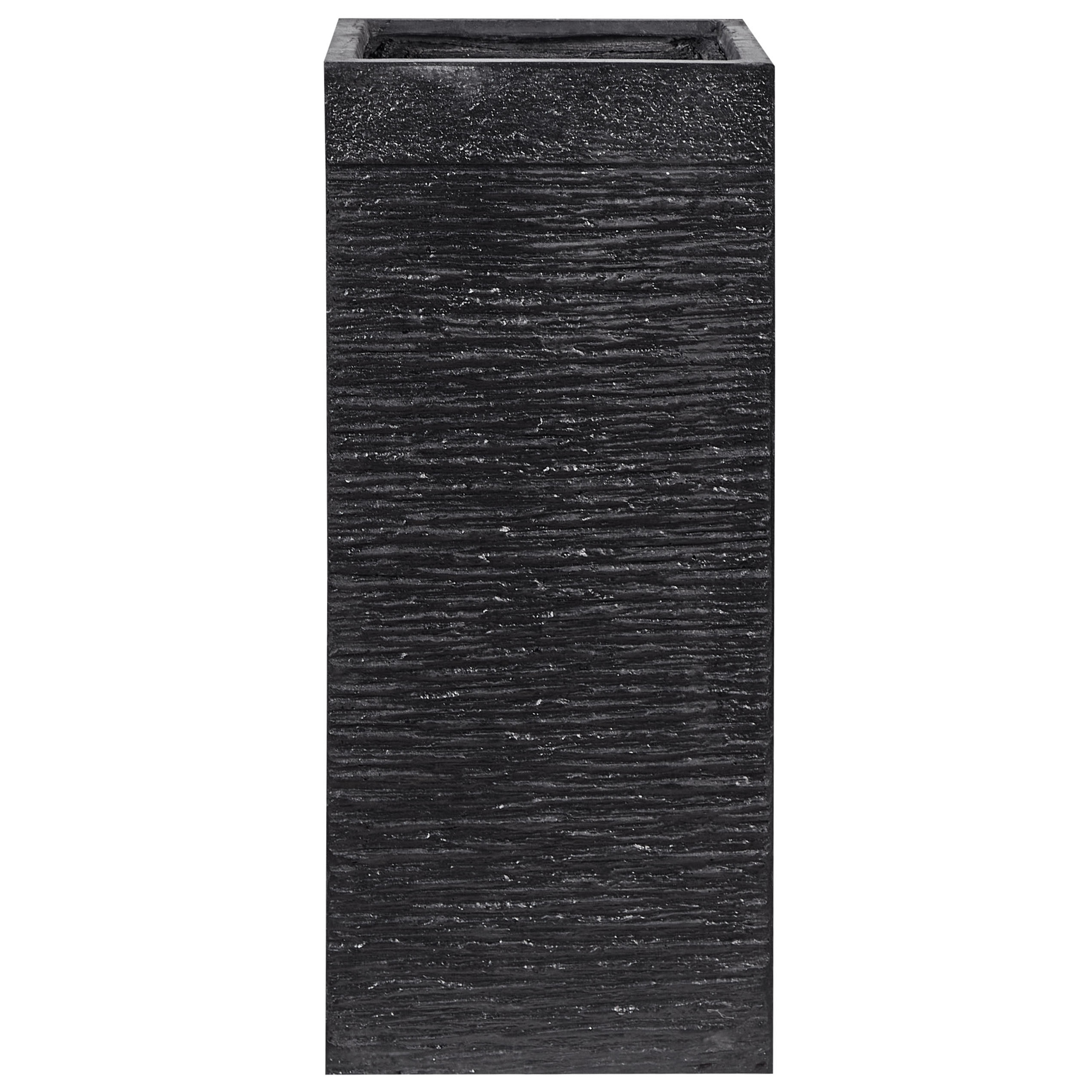 BELIANI Bloempot zwart 26x26x60 cm DION