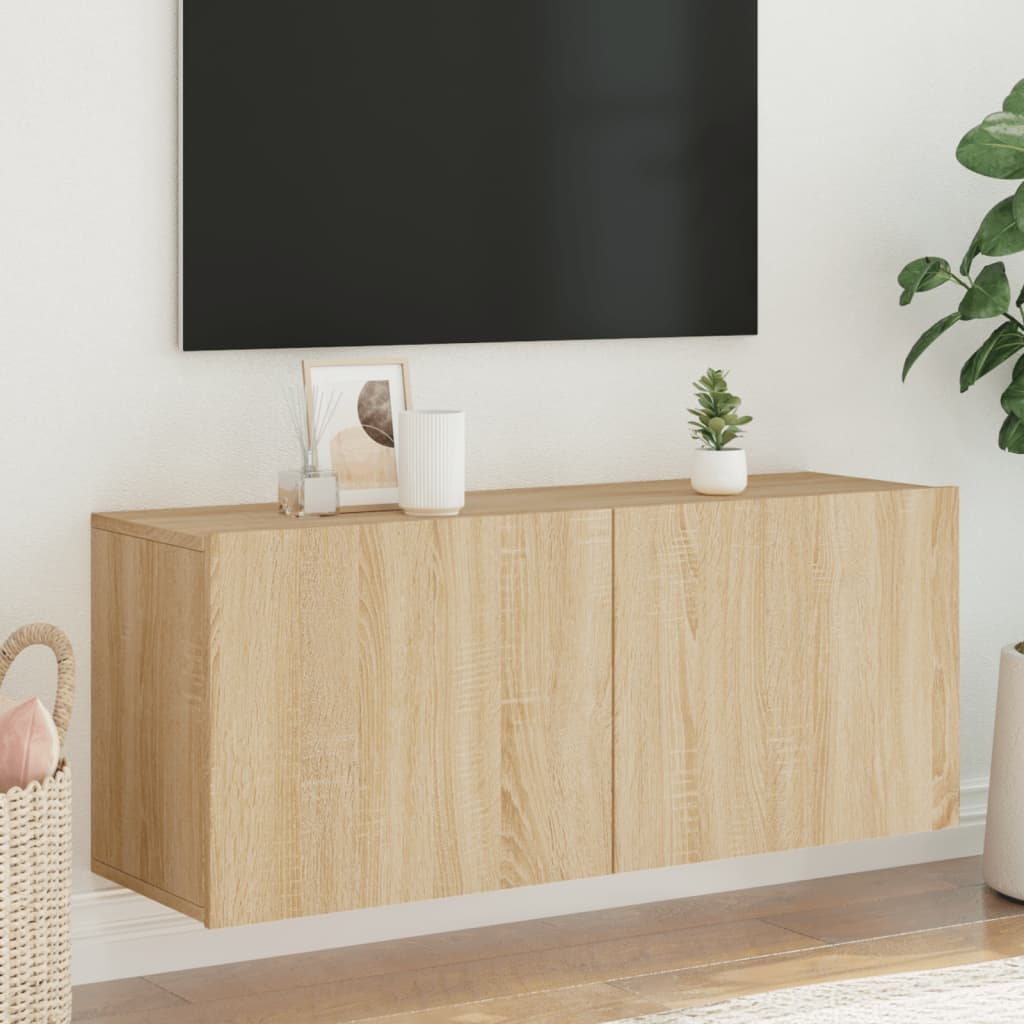 VidaXL Tv-meubel wandgemonteerd 100x30x41 cm sonoma eikenkleurig