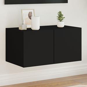 bonnevie TV-Wandschrank mit LED-Leuchten Schwarz 60x35x31 cm vidaXL32260