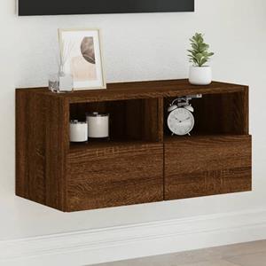 bonnevie TV-Wandschrank Braun Eiche-Optik 60x30x30 cm Holzwerkstoff vidaXL29810